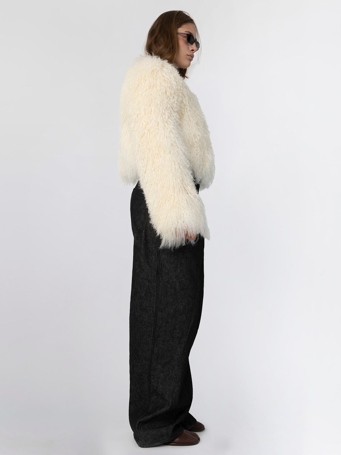 CARLY CROPPED JACKET - CREME