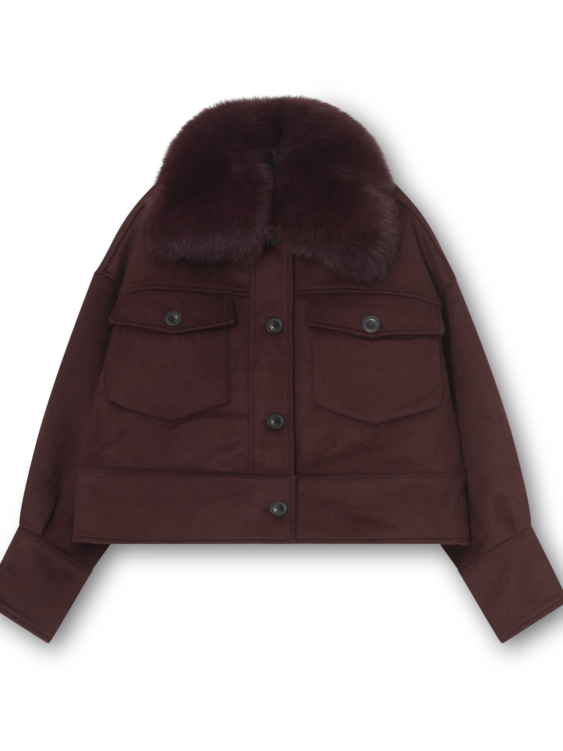 CHARLIE WOOL JACKET - BURGUNDY