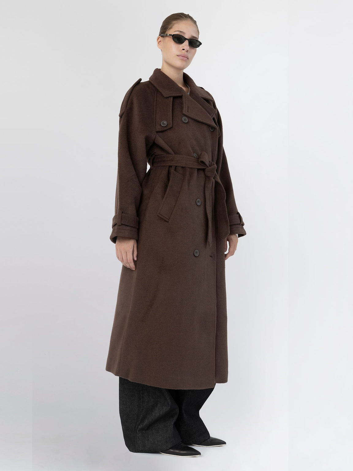 BEA WOOL COAT - BROWN