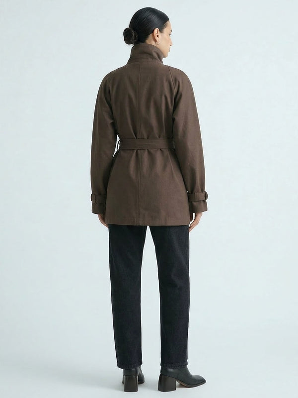 SKYLER CANVAS JACKET - BROWN