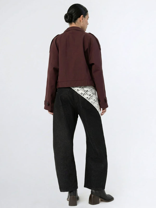 BOBBY CANVAS JACKET - BURGUNDY