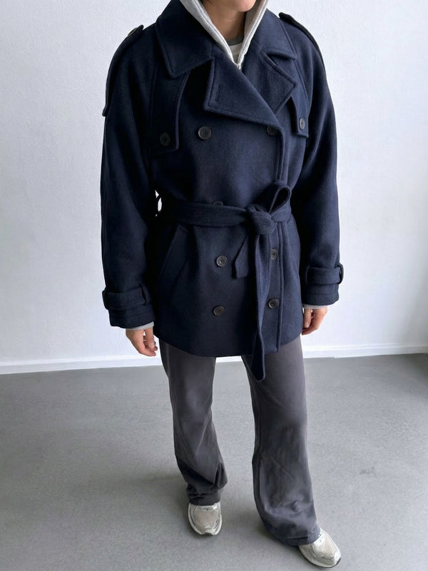 BEA WOOL JACKET - NAVY