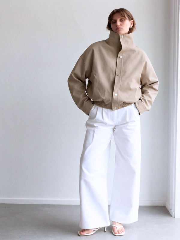 EZREN BOMBER JACKET - BEIGE