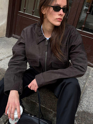 ESME JACKET - BROWN