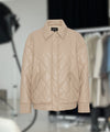 CARTER BOMBER JACKET VEGAN LEATHER - LIGHT BEIGE