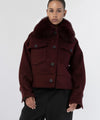 CHARLIE WOOL JACKET - BURGUNDY