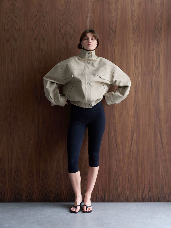 NORI BOMBER JACKET - BEIGE