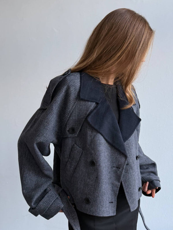 JOHN JACKET CHECKED - GREY
