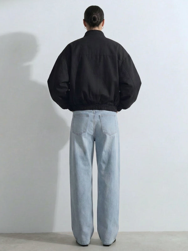 EZREN BOMBER JACKET - BLACK