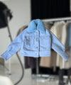 CHARLIE JACKET MOHAIR FAUX FUR - LIGHT BLUE