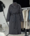 BOBBY CANVAS TRENCH JACKET- BLACK