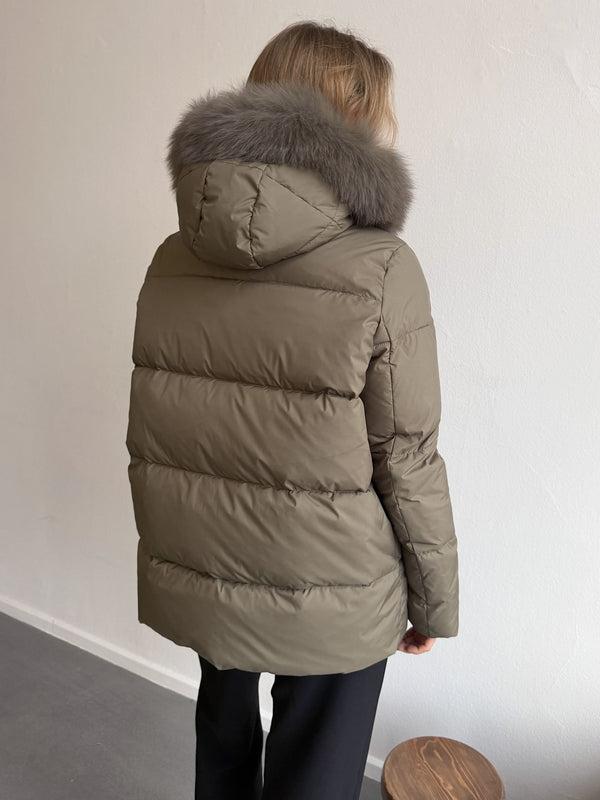 ALVA DOWN JACKET - OLIVE GREEN