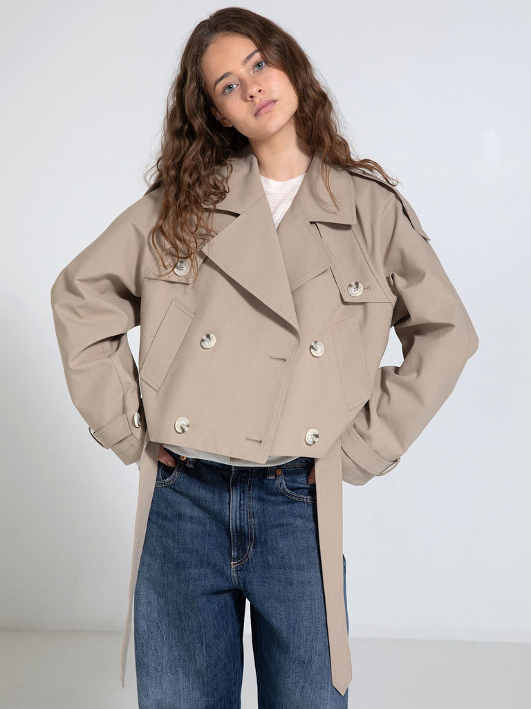 BOBBY CANVAS JACKET - BEIGE