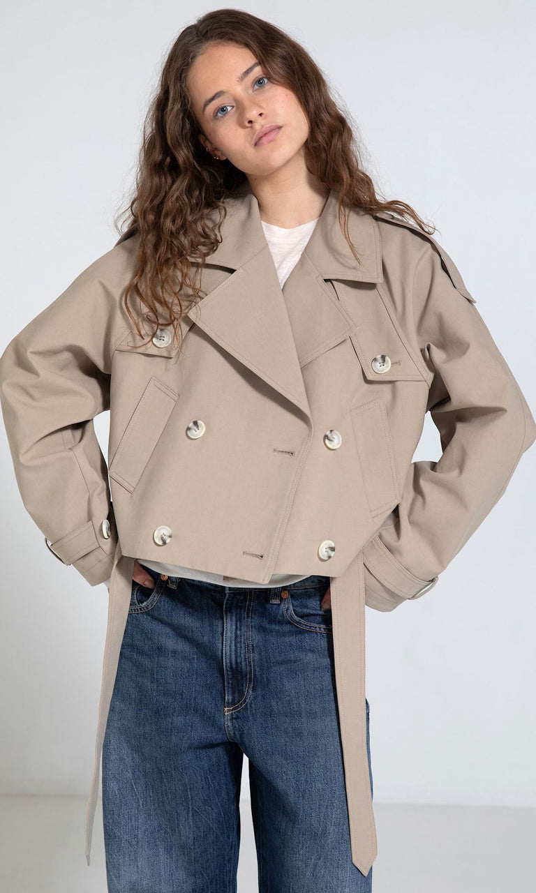 BOBBY CANVAS JACKET - BEIGE