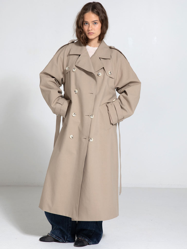 BOBBY CANVAS COAT - BEIGE