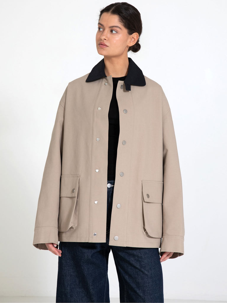 BROOKLYN JACKET - BEIGE/BLACK