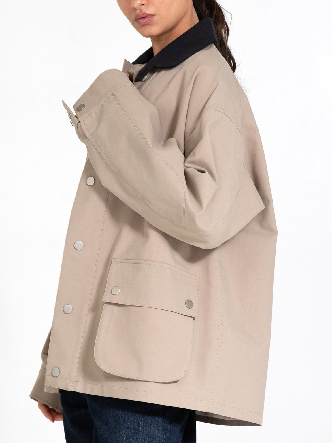 BROOKLYN JACKET - BEIGE/BLACK