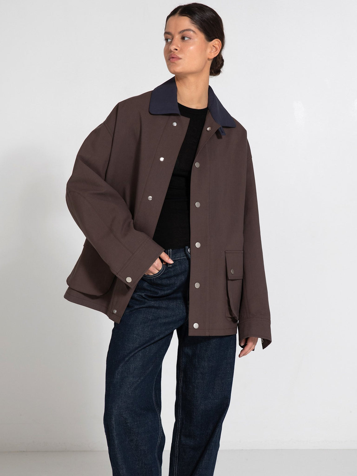 BROOKLYN JACKET - BROWN/NAVY