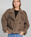 HANNI BOUCLE JACKET - GREY/BROWN