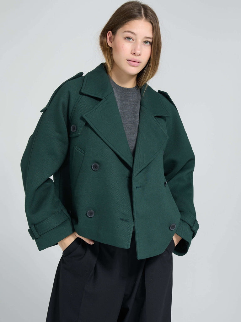 HANNI TWIL JACKET - GREEN