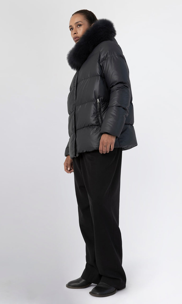 ALVA PUFFER JACKET - NAVY