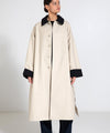 JOEL CANVAS COAT - CREME/BLACK