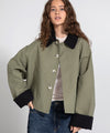 JOEL CANVAS JACKET - ARMY/BLACK