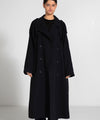 KIRA LINEN COAT - BLACK