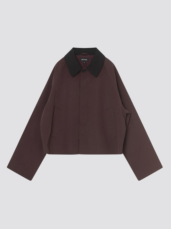 JOEL CANVAS JACKET - BURGUNDY/BLACK