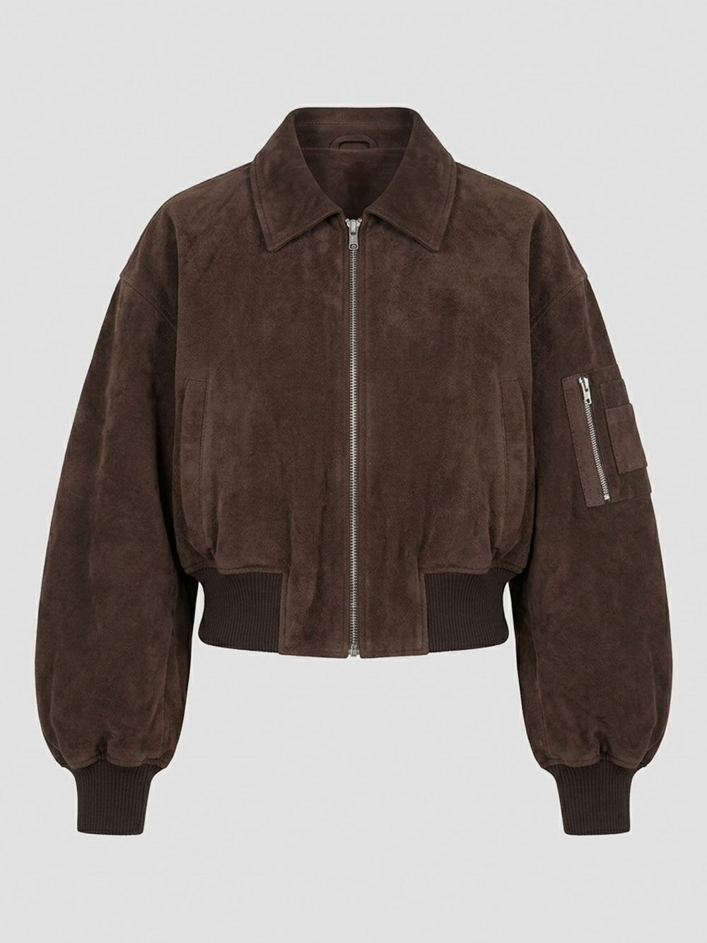 BONNIE SUEDE BOMBER - BROWN