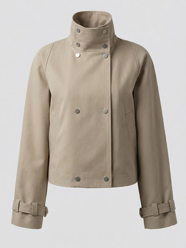 SKYLER CROPPED JACKET - BEIGE