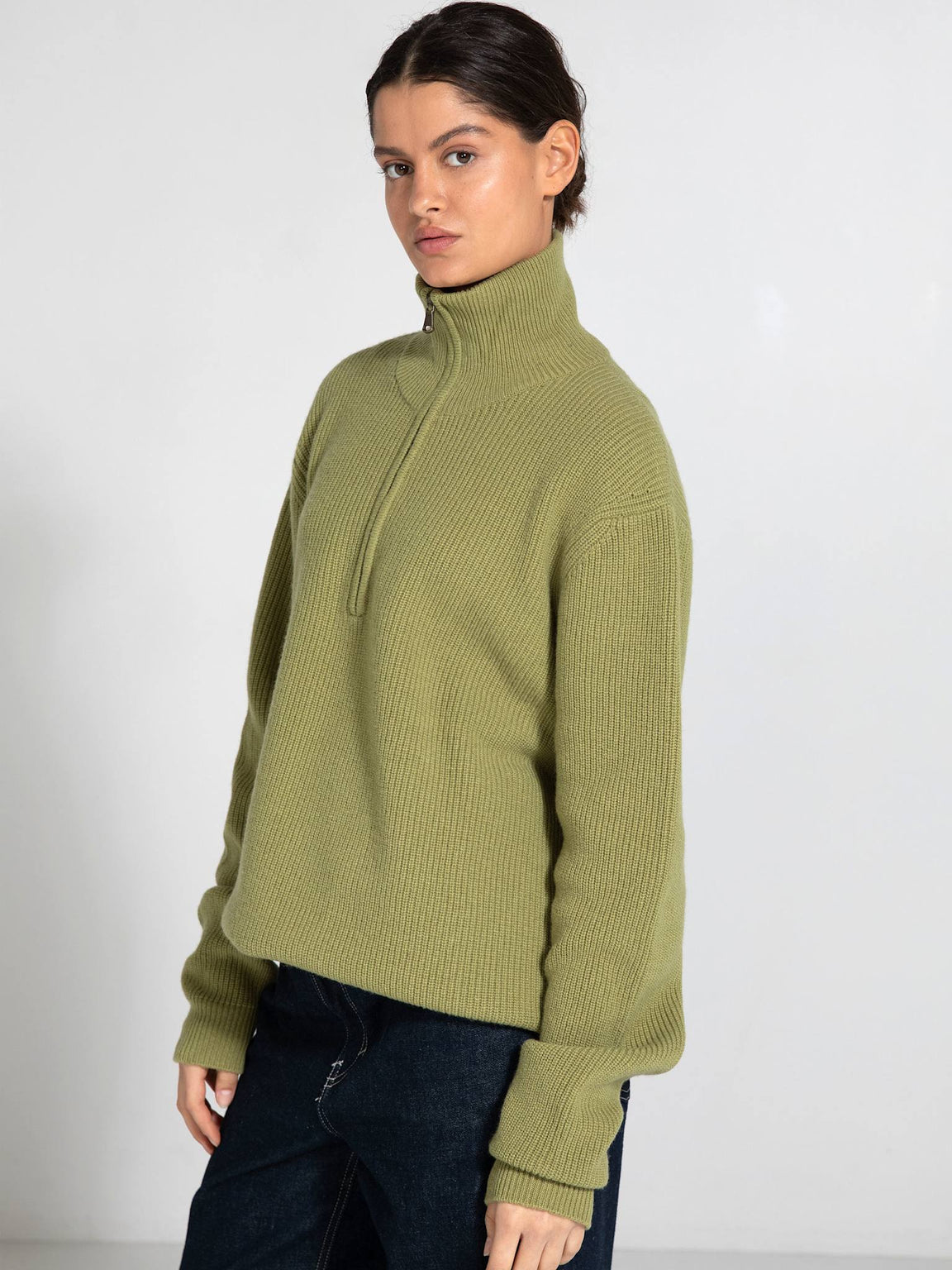 UMA ZIP KNIT - GREEN