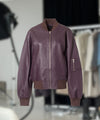 BIANCA LEATHER BOMBER - BLOOM