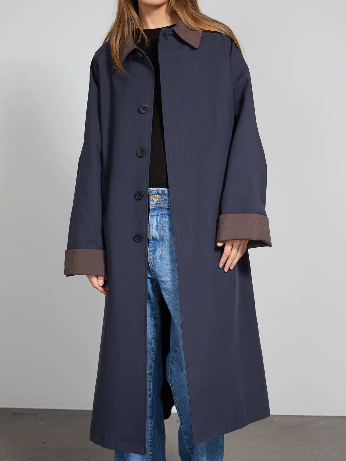 JOEL CANVAS COAT - NAVY