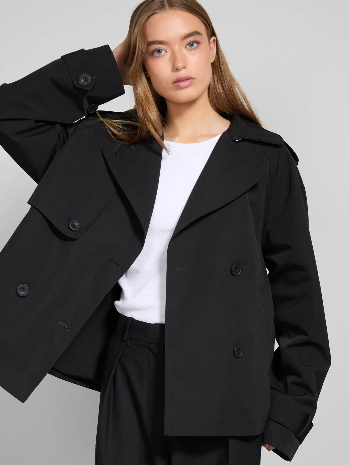 CAROLINE TRENCH JACKET - BLACK