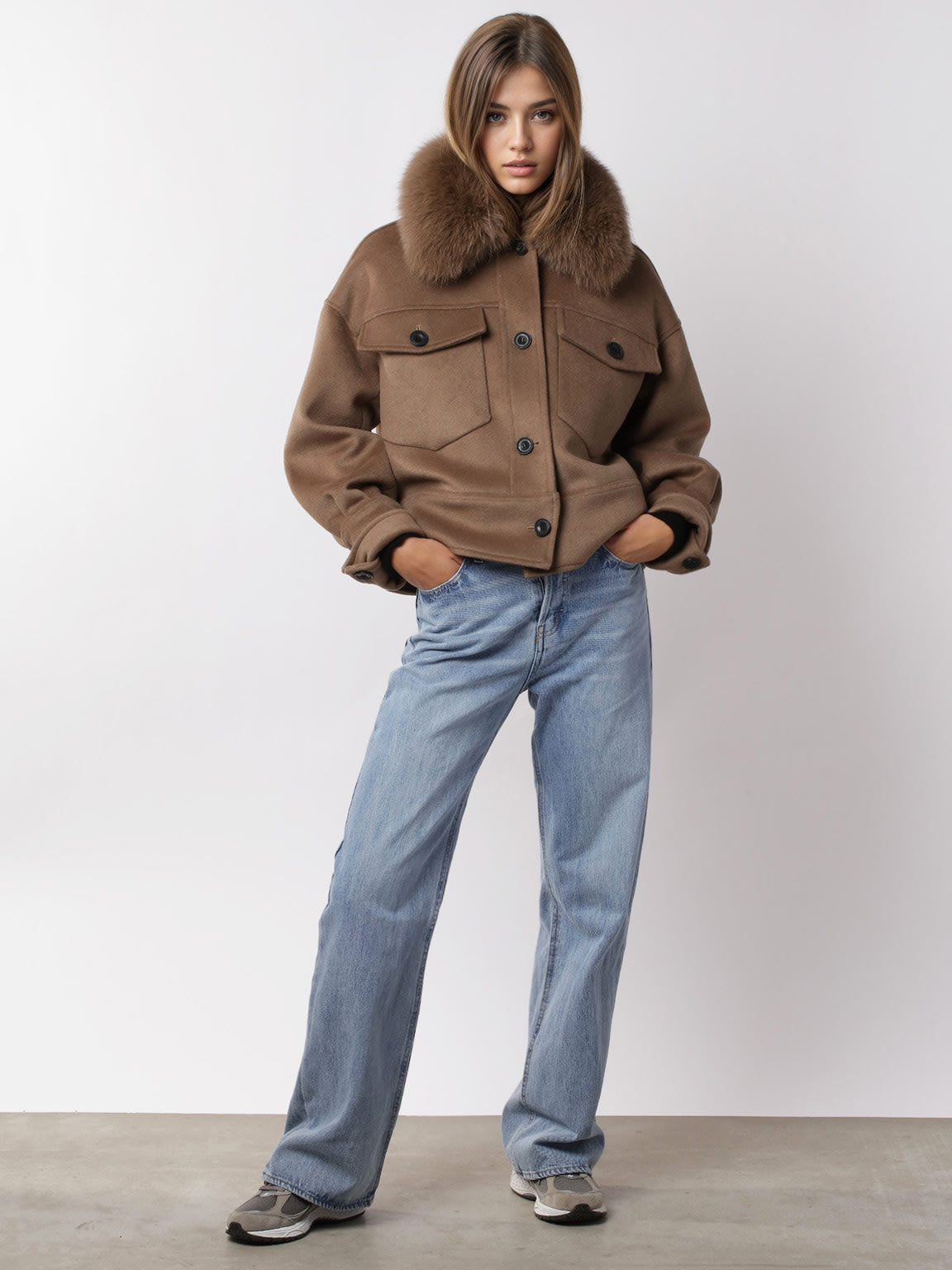 CHARLIE JACKET - WOOL - BROWN