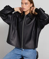 JOSEPH LEATHER JACKET - BLACK