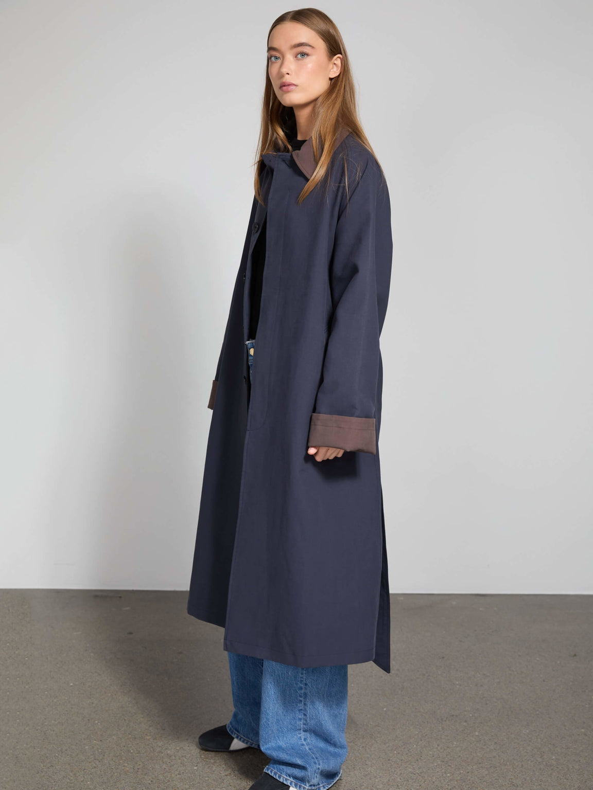 JOEL CANVAS COAT - NAVY