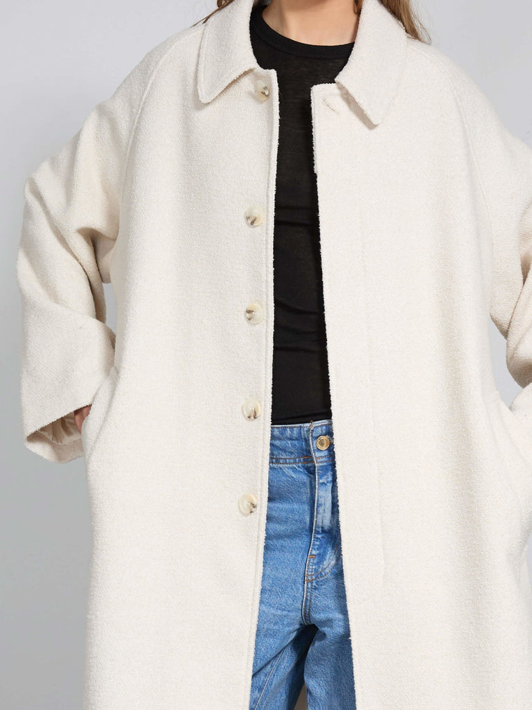 JOEL BOUCLE COAT - CREME