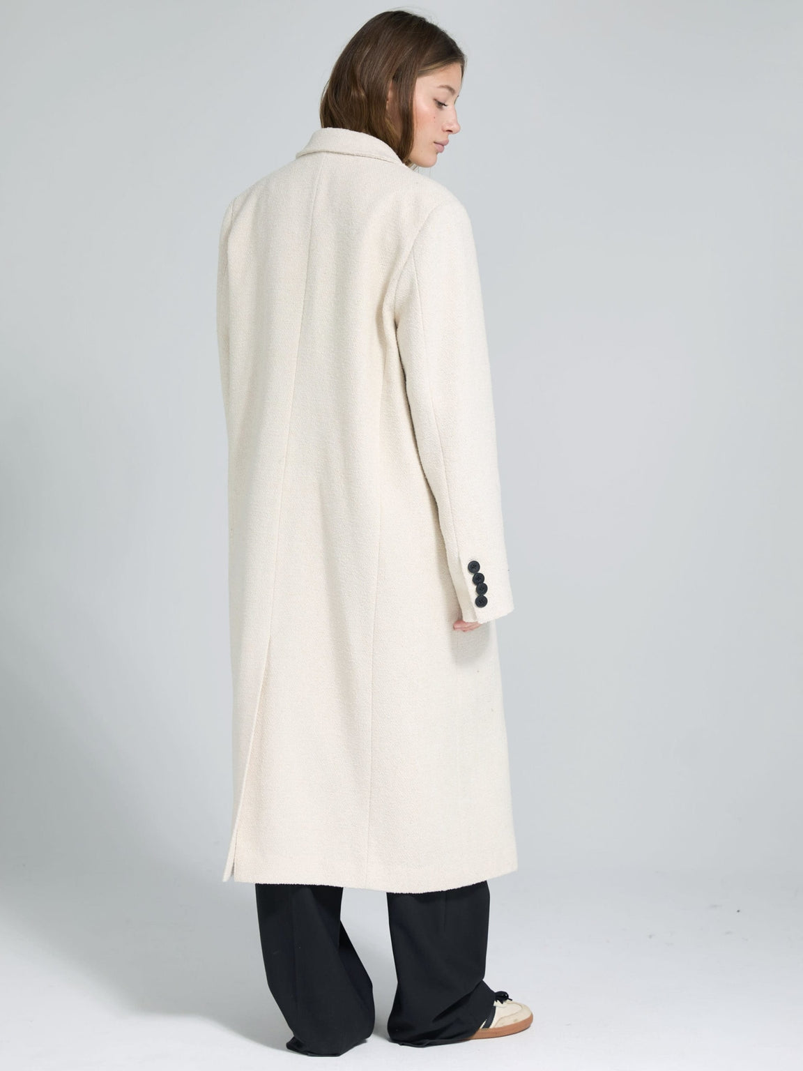 MILEY BOUCLE COAT - CRÈME