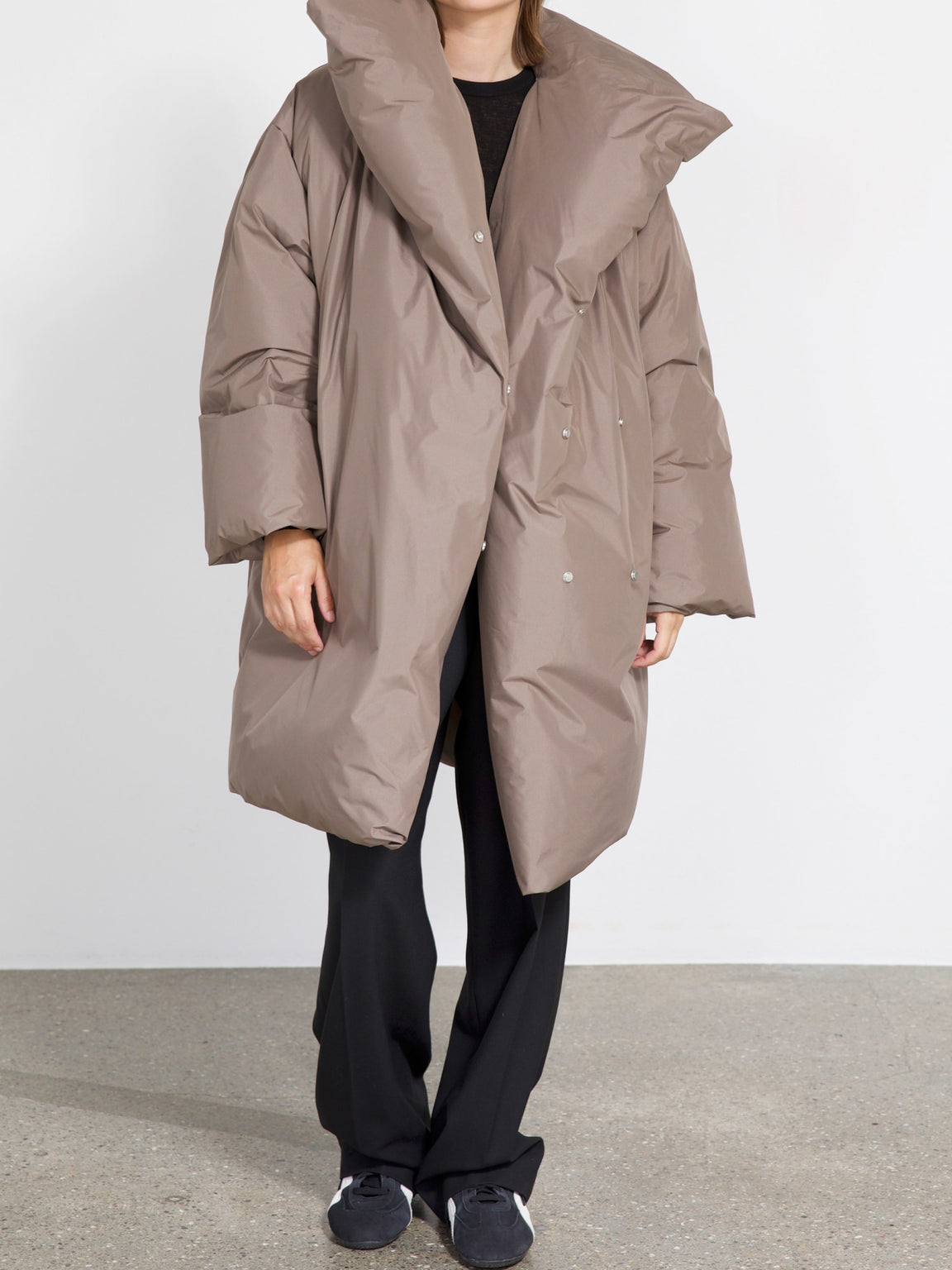 MOLLY PUFFER COAT - GREY/BROWN