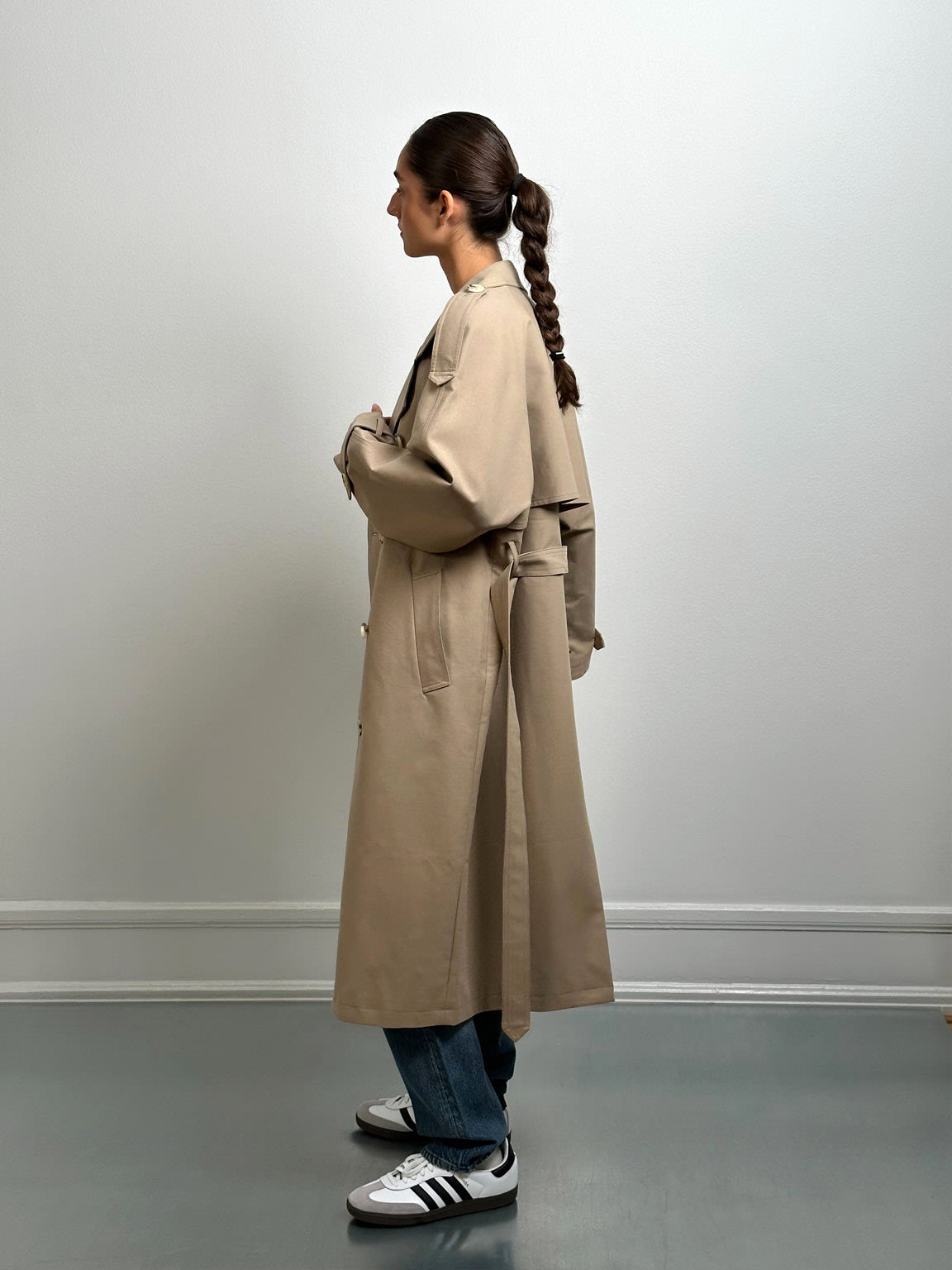 BOBBY CANVAS TRENCHCOAT - BEIGE