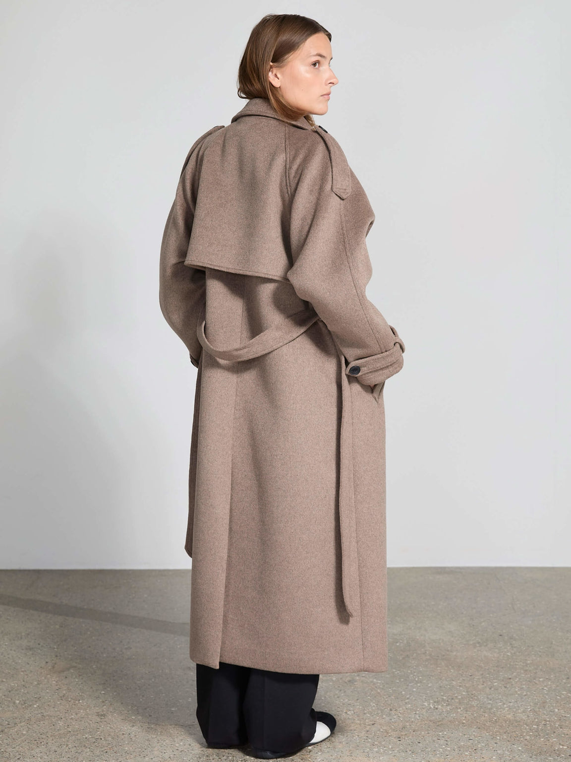 BEA WOOL COAT - DARK BEIGE