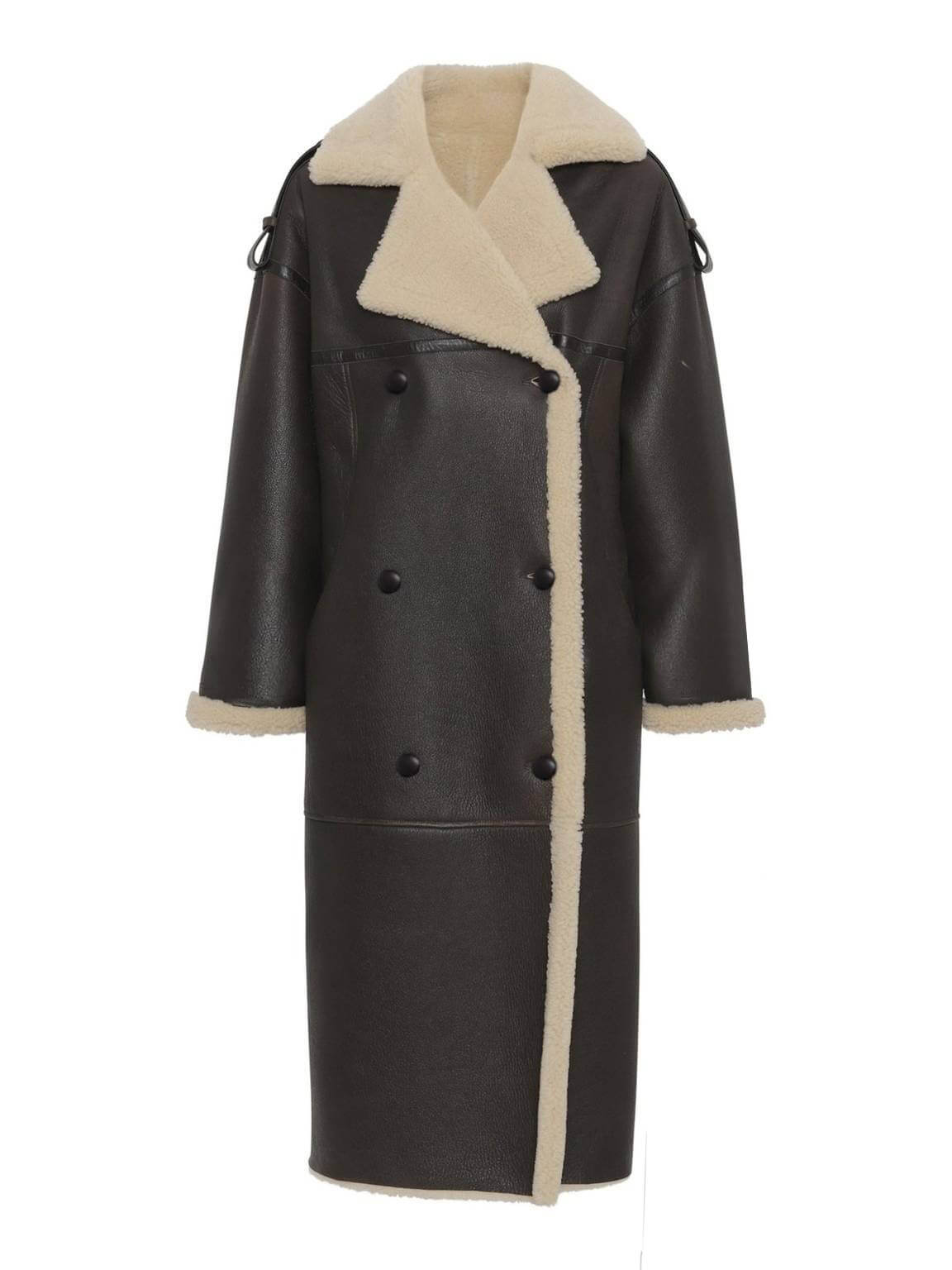 HARPER COAT - BROWN W/ CREME