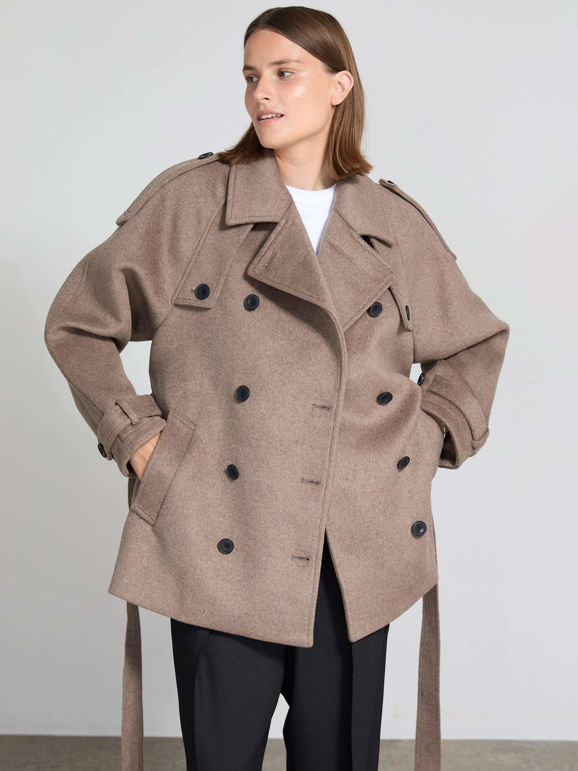 BEA JACKET - DARK BEIGE