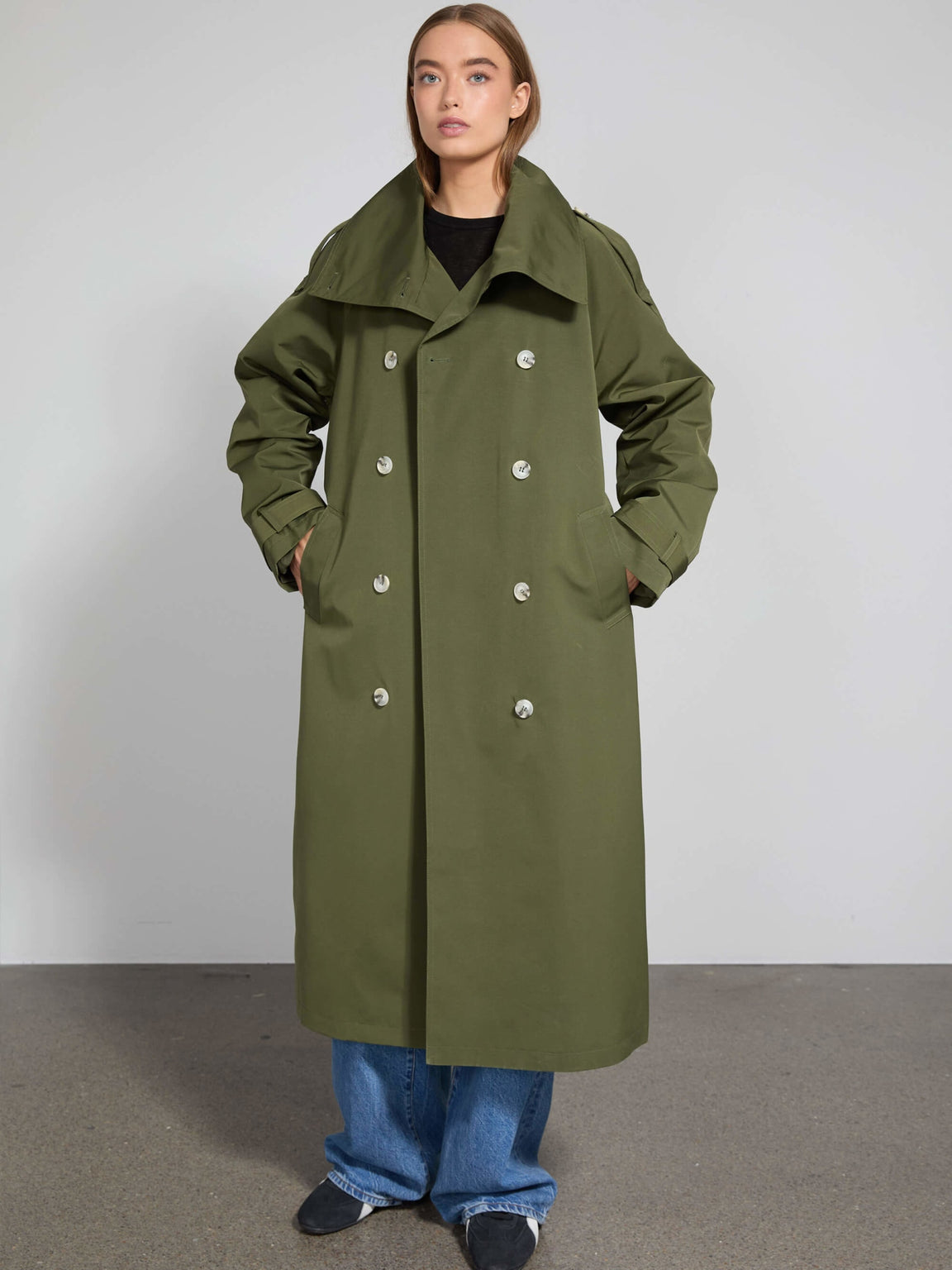 BELLO NYLON COAT - ARMY