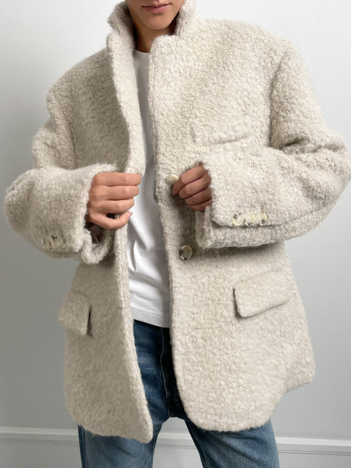 EMMI WOOL BLAZER - BEIGE