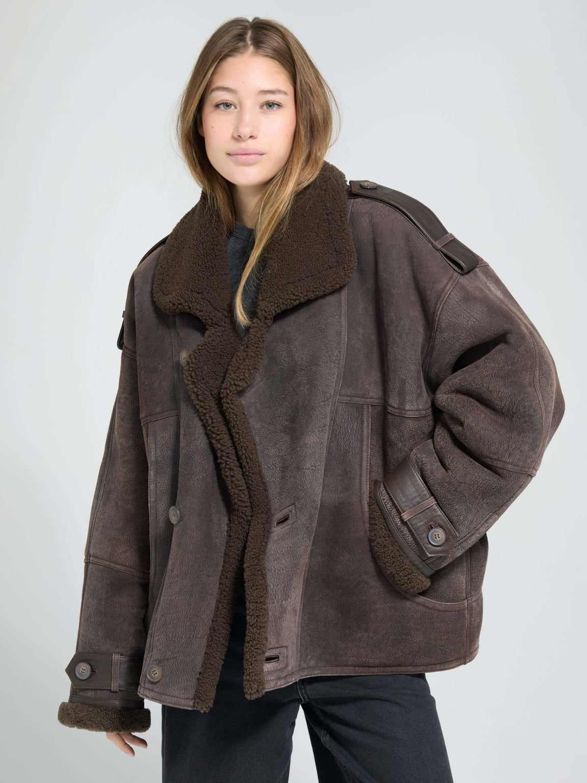 ZOE JACKET - DARK BROWN