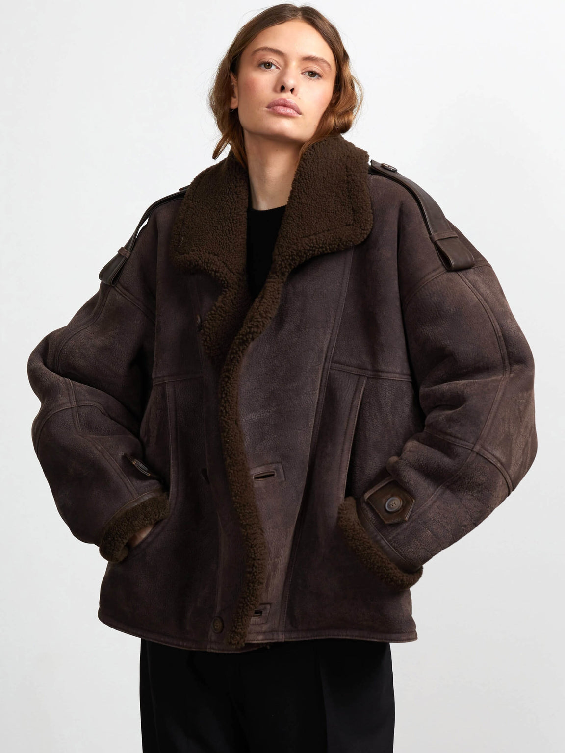 ZOE JACKET - DARK BROWN