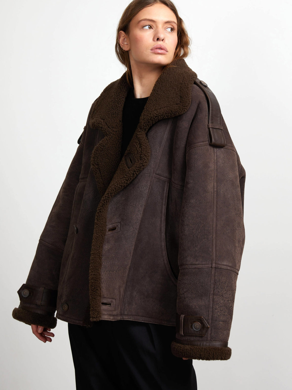 ZOE JACKET - DARK BROWN